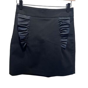 French Connection Black Ruffle Mini Skirt Size 2